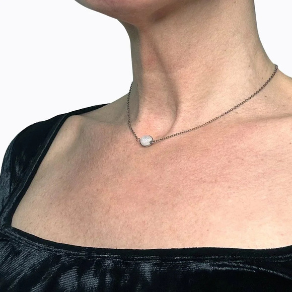 Set of 2 Necklaces | White Bead | Red & Brown Beaded | Handmade Beaded Jewelry - Picture 5 of 6